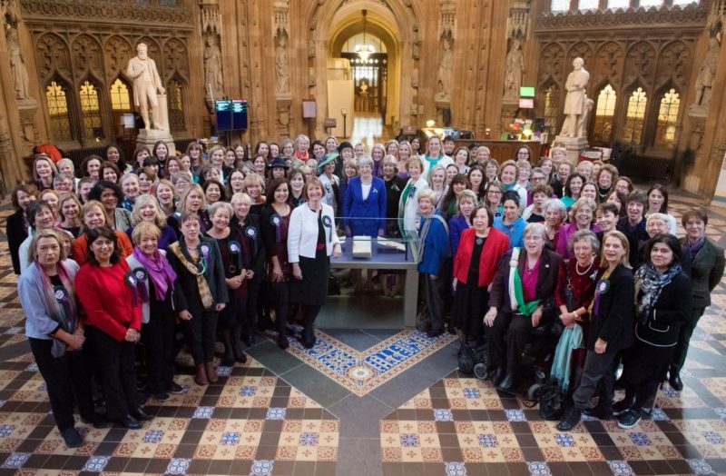 Parliamentary women gathered for the 100th anniversary of the Representation of the People Act 1918