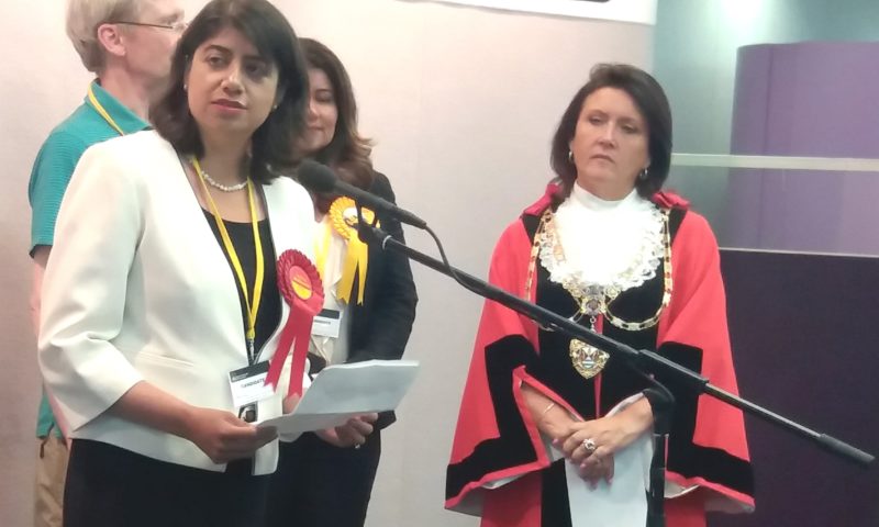Seema Malhotra is re-elected as Member of Parliament for Feltham and Heston in 2017