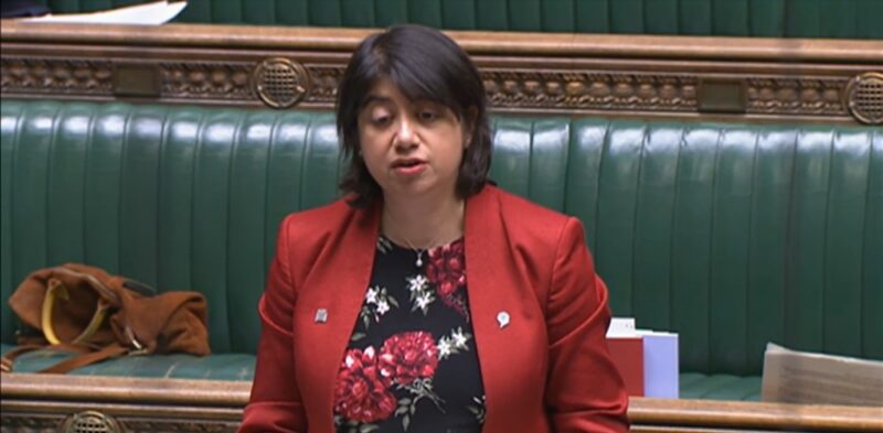 Seema in the House of Commons Chamber responding to the Budget