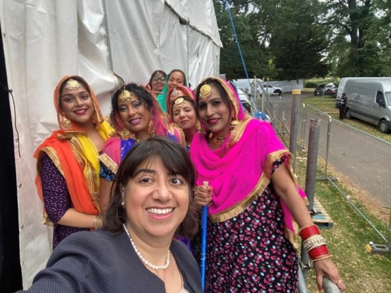 Seema Malhotra MP with Punjabi women at the Southall Mela