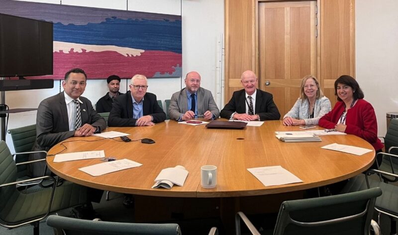 Gagan Mohindra MP, Douglas Chapman MP, Liam Byrne MP, Lord Willets, Ruth Cadbury MP and Seema Malhotra MP at the APPG on the OECD