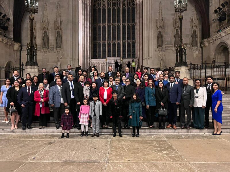 Seema Malhotra MP and attendees of the celebration in Westminster Hall