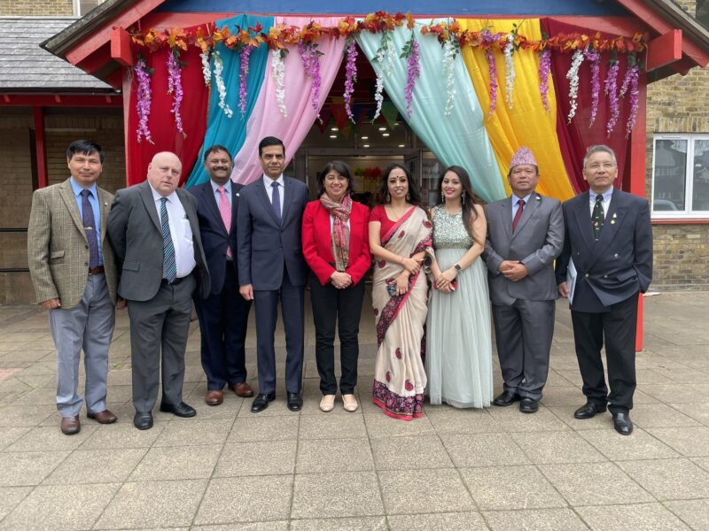 Seema Malhotra MP with the Nepalese ambassador, members of the Hounslow Nepalese community and local councillors
