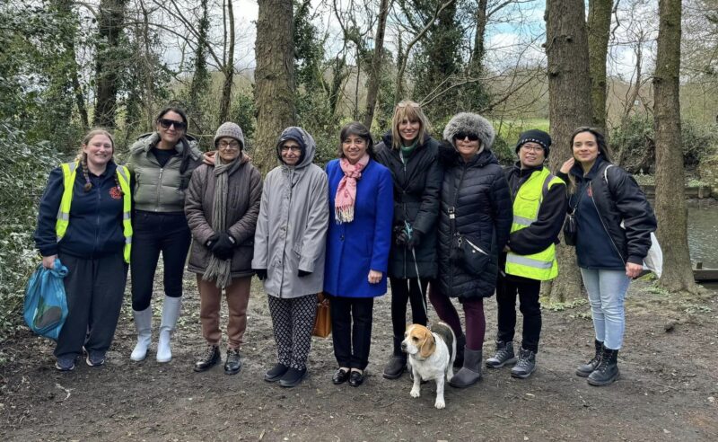 Seema Malhotra MP with women from Feltham and Heston in Cranford Park