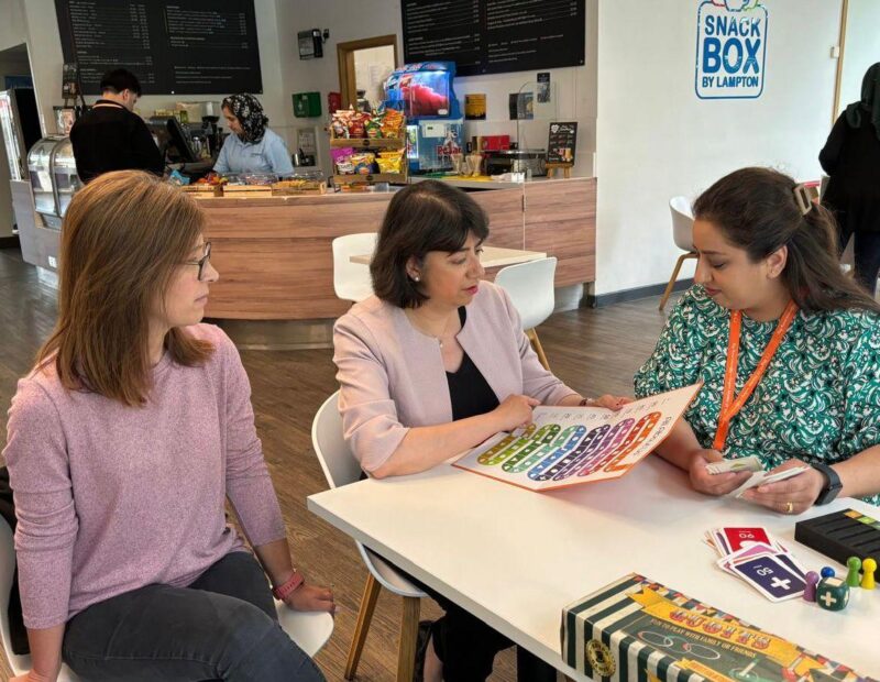 Seema Malhotra MP with employees at Heston Community Centre